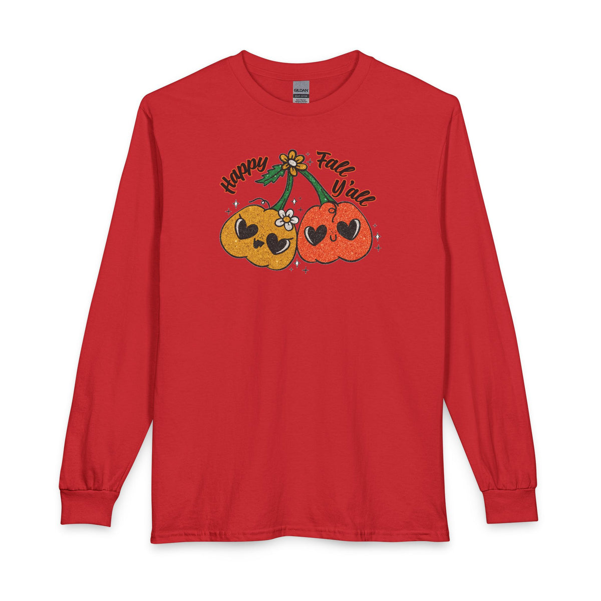 Happy Fall Y'all Pumpkin Long Sleeve Tee