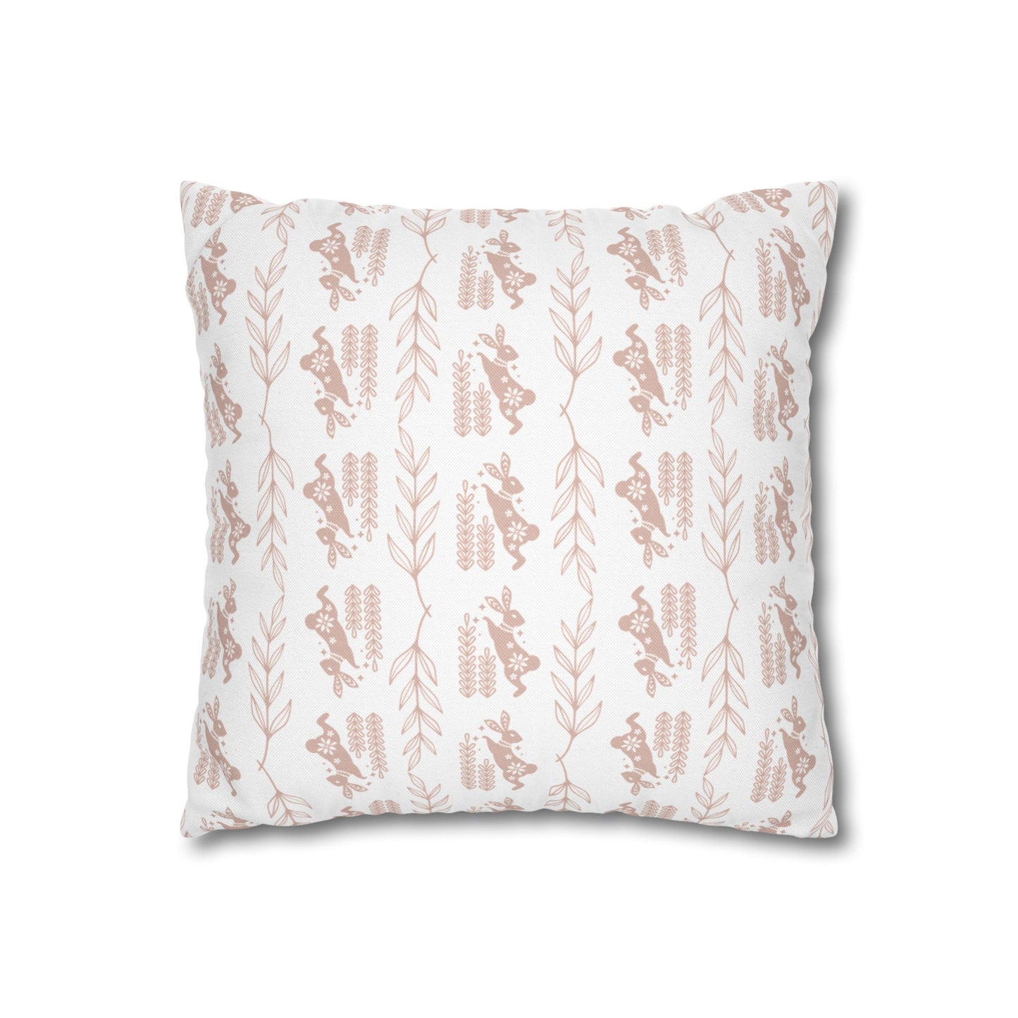 Boho Blush Floral Throw Pillowcase