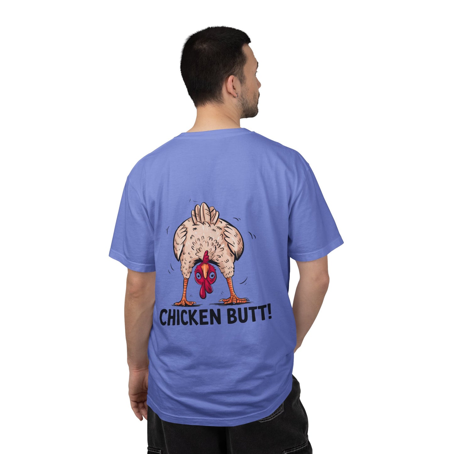Chicken Butt T-Shirt "Guess What? Chicken Butt!" Funny Novelty Tee Conversation Starter Humorous Statement