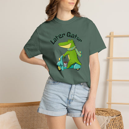 Later Gator After While Gator T-Shirt Cute Cartoon Alligator Scooter Tee Gift