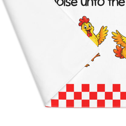 Make a Joyful Noise Placemat — Chickens & Red Checker Kitchen Table Decor