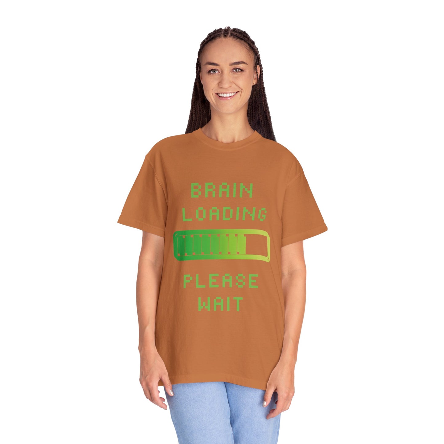 T-Shirt Loading Awareness T-Shirt - 8-bit Humor Gamer Gift Brain Loading Tee Unisex Graphic Shirt Quirky Humor Clothing