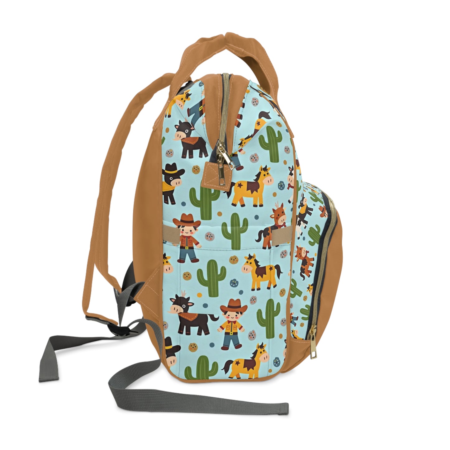 Diaper Backpack Whimsical Cowboy Toddler Bag Baby Backpack Functional Diaper Bag Cute Nursery Accessory Mom Tote