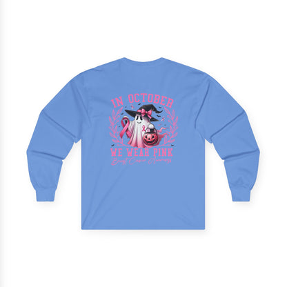 T-Shirt Breast Cancer Awareness Long Sleeve Tee Pink October Shirt Unisex Tee Supportive Apparel Awareness Month Merchandise
