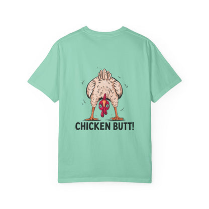 Chicken Butt T-Shirt "Guess What? Chicken Butt!" Funny Novelty Tee Conversation Starter Humorous Statement