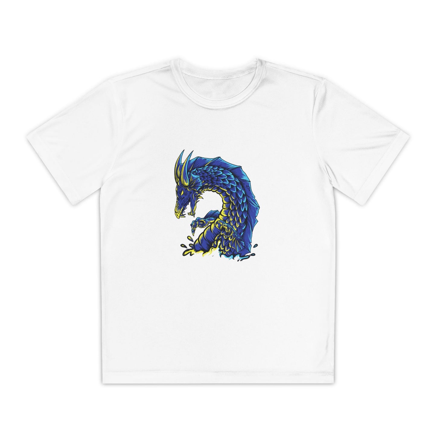 T-Shirt  Youth Dragon Graphic Tee Competitive Spirit Shirt for Kids Epic Dragon Art Birthday Gift Sports Event Apparel