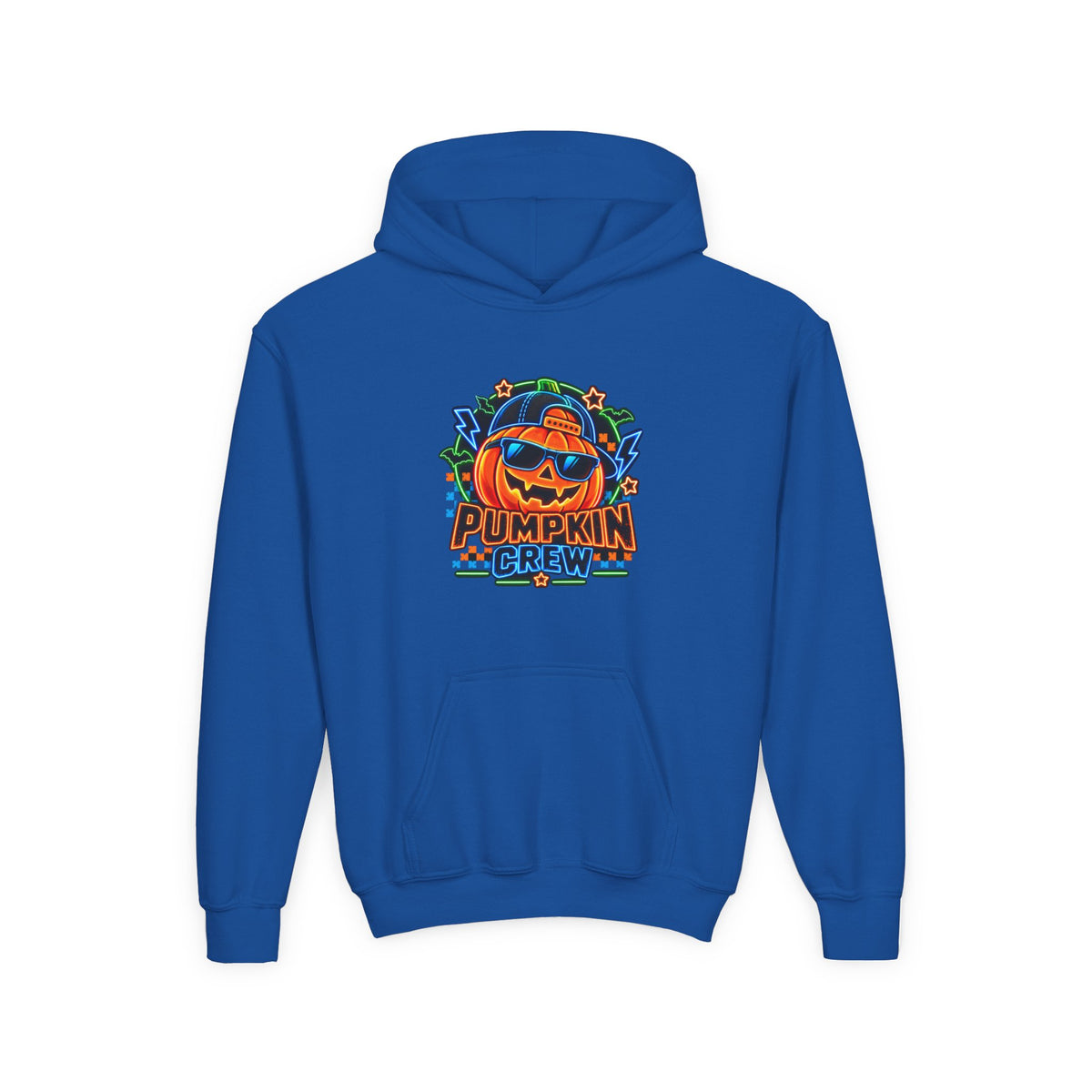 Youth Pumpkin Crew Hoodie — Cute Jack-O’-Lantern Halloween Sweatshirt
