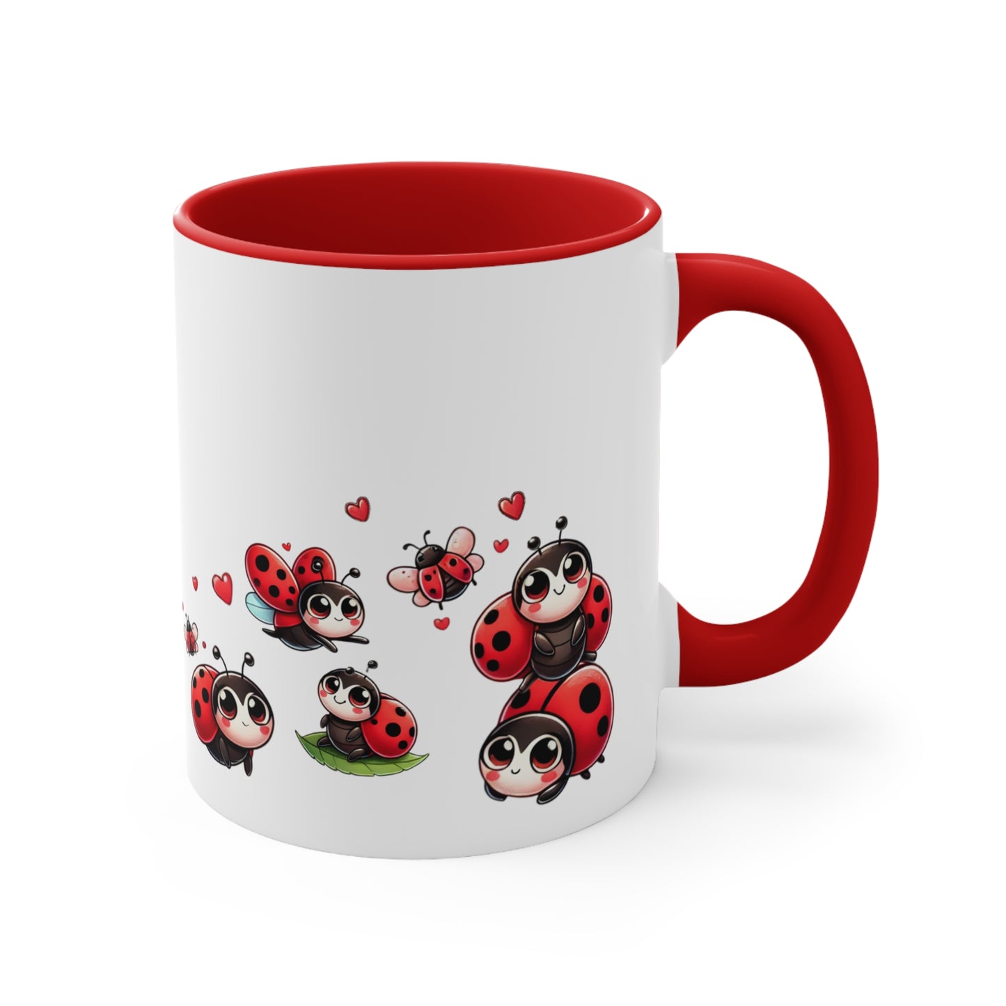Coffee Mug Personalized Nana Ladybug Accent Mug - Cute Gift for Grandmothers
