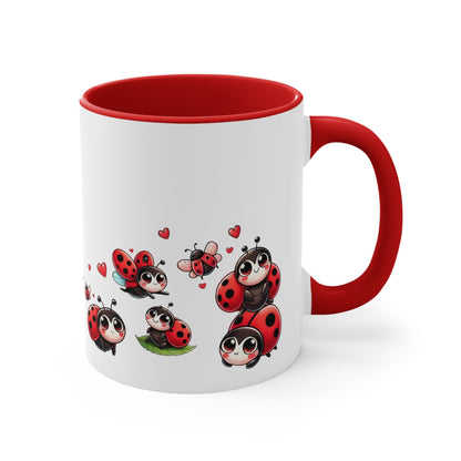 Coffee Mug Personalized Nana Ladybug Accent Mug - Cute Gift for Grandmothers