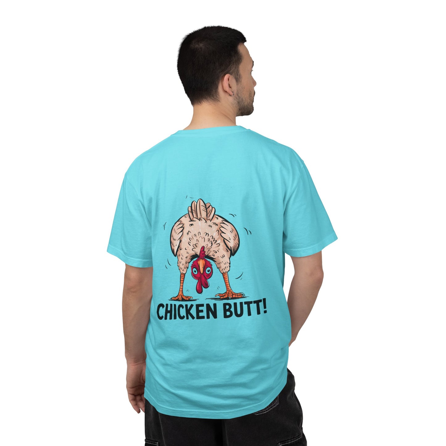 Chicken Butt T-Shirt "Guess What? Chicken Butt!" Funny Novelty Tee Conversation Starter Humorous Statement