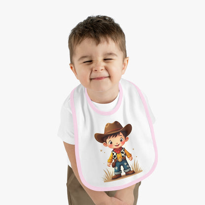 Baby Cowboy Bib Adorable Bib for Toddlers Funny Baby Gift Cowboy Theme Nursery Cute Baby Accessories