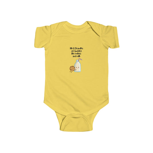 Adorable Cookie & Milk Baby Bodysuit - Perfect for Newborns!