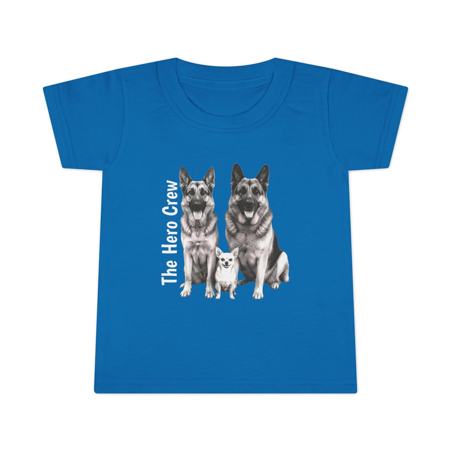 Toddler T-Shirt "The Hero Crew" German Shepherd & Pup Graphic
