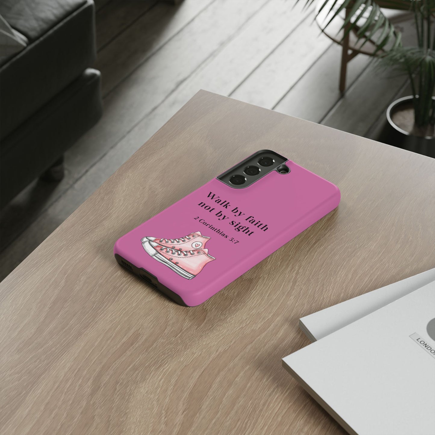 Cellphone Cae Faith-Inspired Phone Case Inspirational Gift Bible Verse Accessory Pink Converse Design Christian Phone Cover