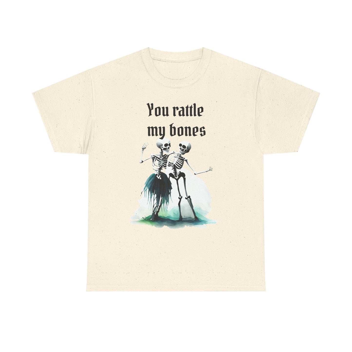 T-Shirt Skeleton Dance Tee  You Rattle My Bones Halloween Shirt Unisex Graphic Tee Cute Skeleton Costume Spooky Season Apparel