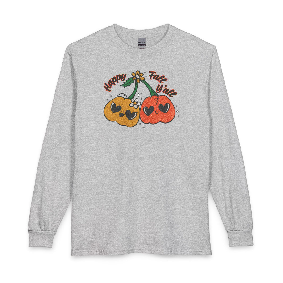 Happy Fall Y'all Pumpkin Long Sleeve Tee
