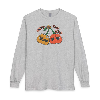 Happy Fall Y'all Pumpkin Long Sleeve Tee