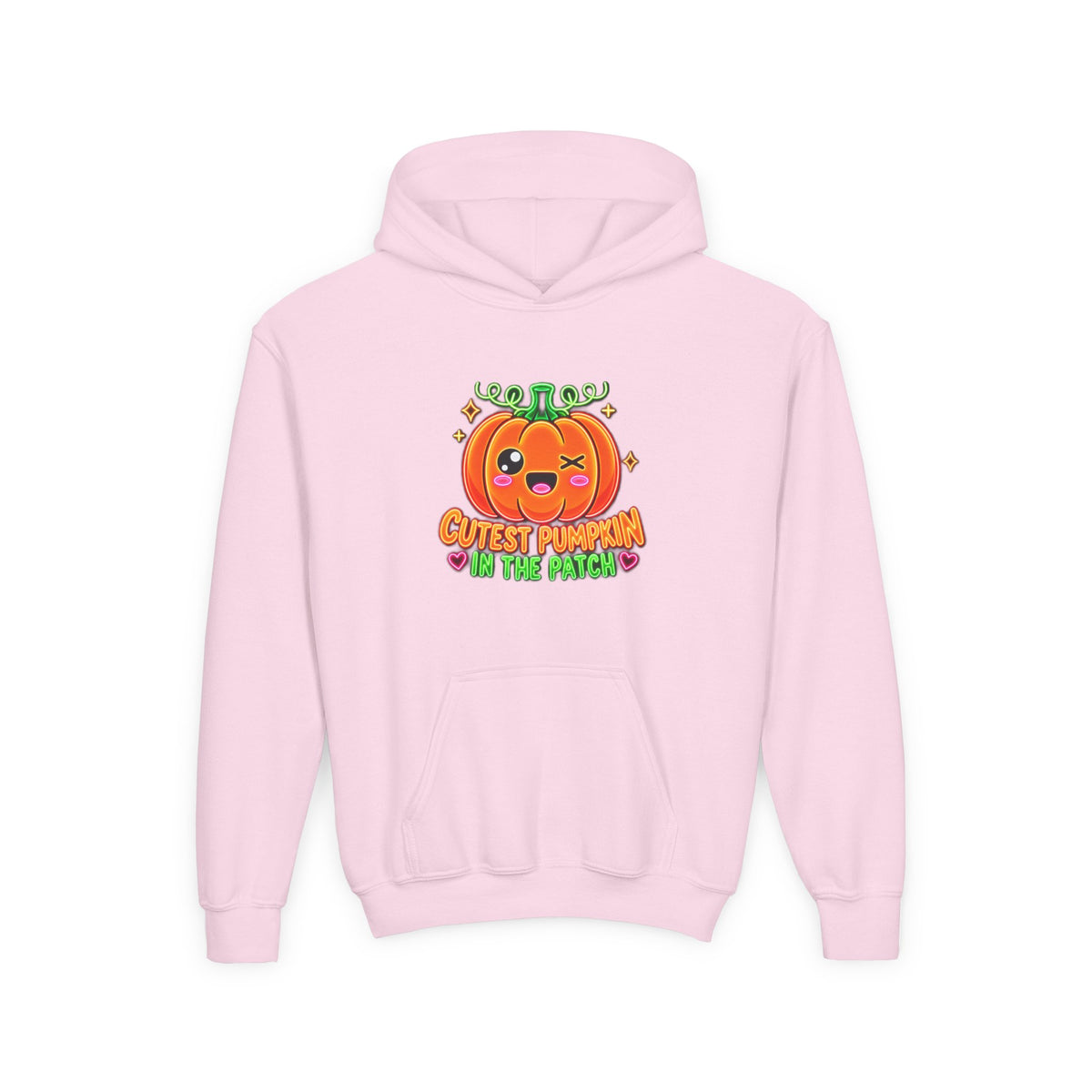 Youth Hoodie — "Cutest Pumpkin in the Patch" Cute Halloween Pumpkin Pullover
