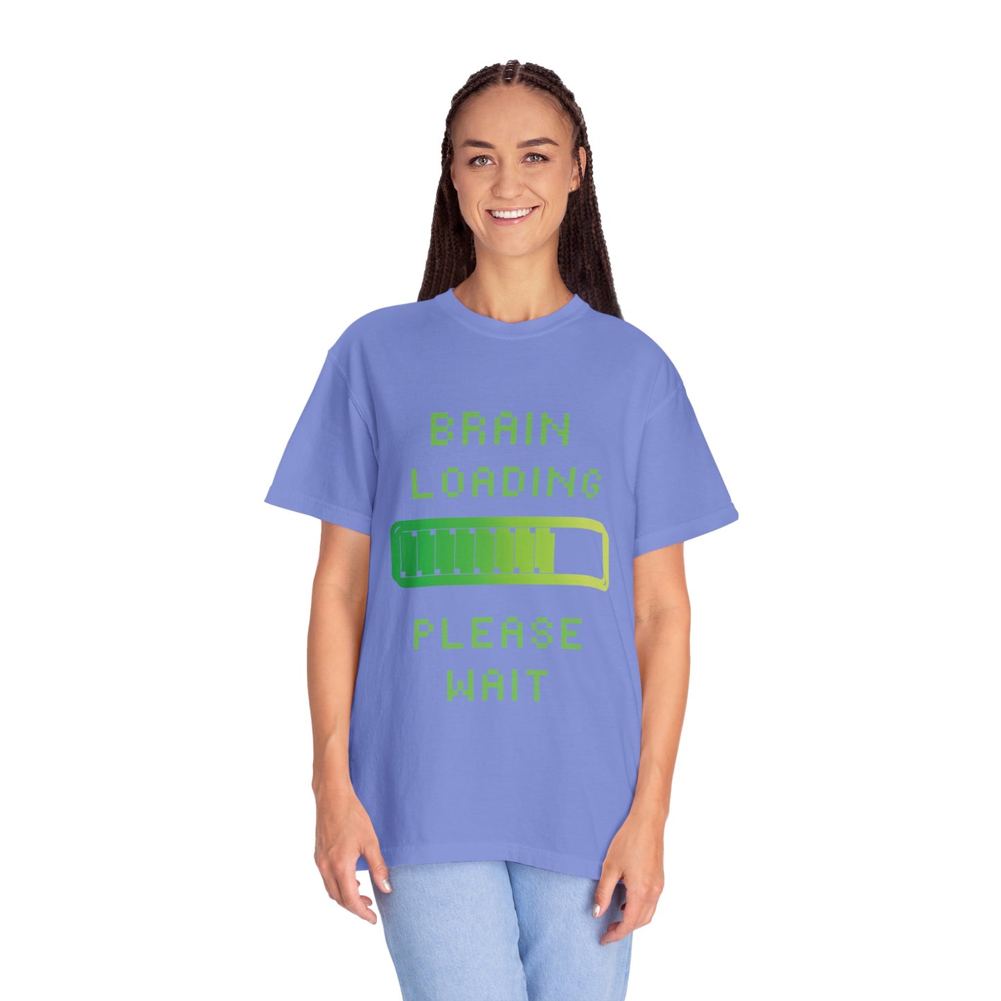 T-Shirt Loading Awareness T-Shirt - 8-bit Humor Gamer Gift Brain Loading Tee Unisex Graphic Shirt Quirky Humor Clothing