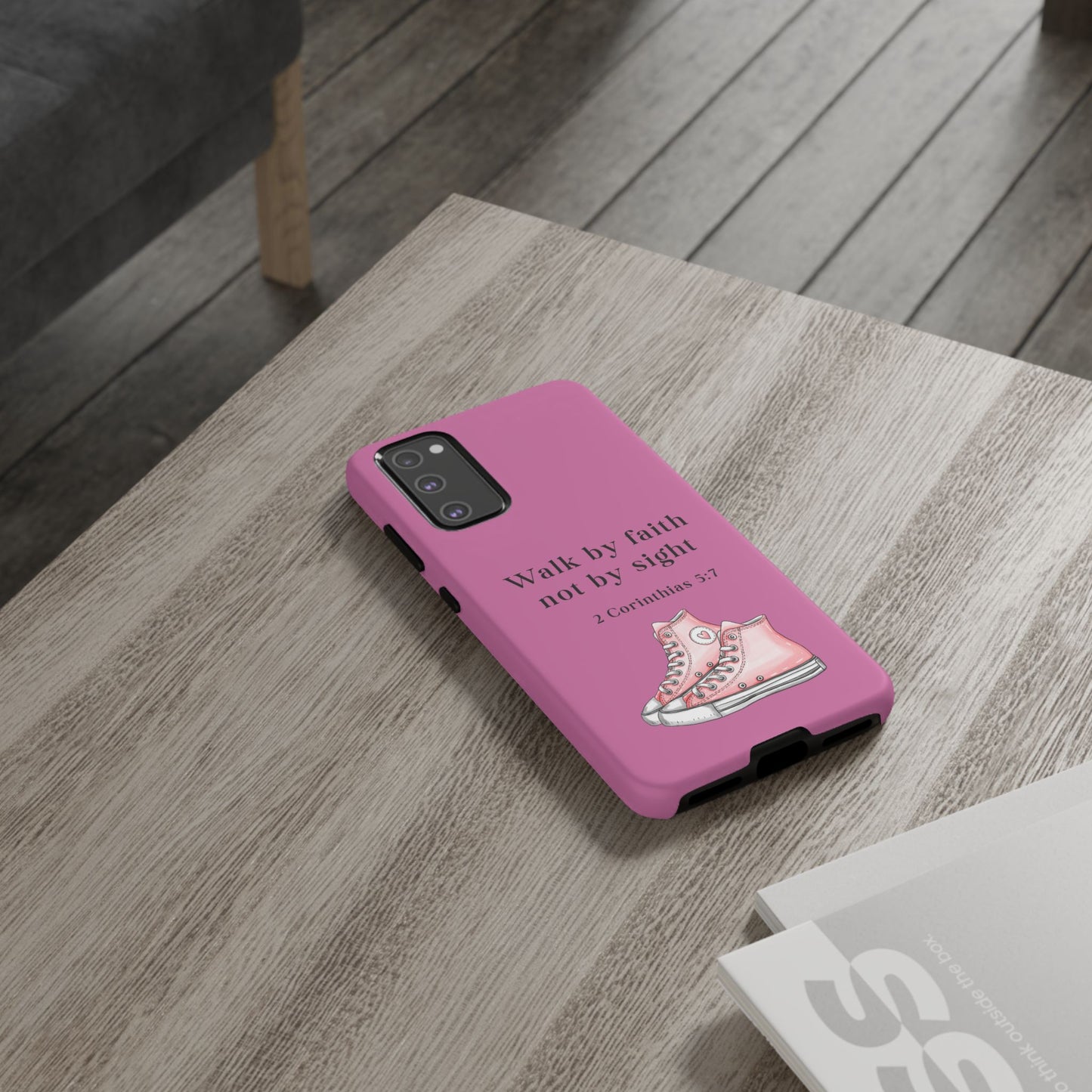 Cellphone Cae Faith-Inspired Phone Case Inspirational Gift Bible Verse Accessory Pink Converse Design Christian Phone Cover