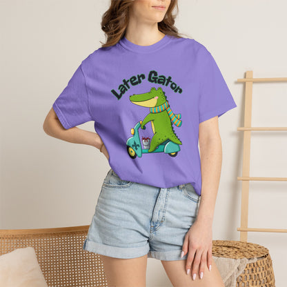 Later Gator After While Gator T-Shirt Cute Cartoon Alligator Scooter Tee Gift
