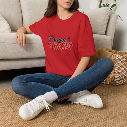 Prayer Changes Things T-Shirt Inspirational Christian Faith Tee Faith Based Spiritual Tee