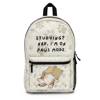 Backpack Paw-sitive Vibes Bag for Animal Lovers Funny Cat Backpack School Bag Pet Lover Gift Student Book Bag Cute Tote