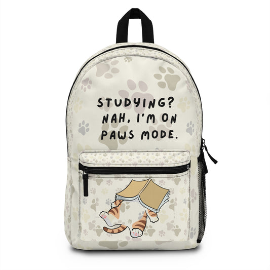 Backpack Paw-sitive Vibes Bag for Animal Lovers Funny Cat Backpack School Bag Pet Lover Gift Student Book Bag Cute Tote