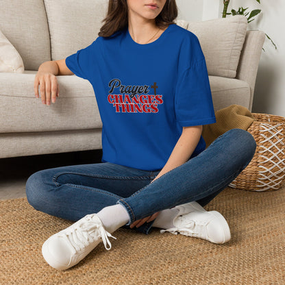 Prayer Changes Things T-Shirt Inspirational Christian Faith Tee Faith Based Spiritual Tee