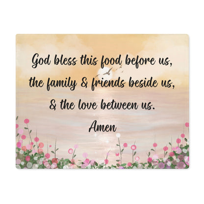 Placemat Inspirational Placemat God Bless This Food Family & Friends Decor Prayer Table Decor Wedding Gift Kitchen Table Setting Gift Idea