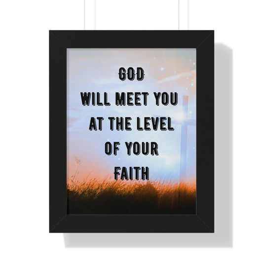 Framed Vertical Poster for Home Decor Motivational Wall Art Faith-Based Gift Spiritual Decor Inspirational Christian