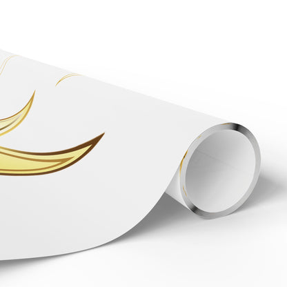 Gold Star Wrapping Paper Roll - Festive Birthday & Celebration Gift Wrap