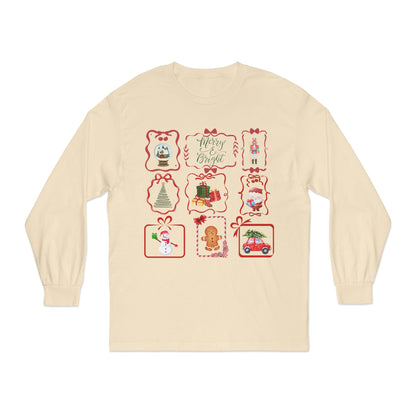 T-Shirt Festive Unisex Long Sleeve Shirt Holiday Christmas Apparel Winter Merchandise Gift for Him/Her Casual Layering Top