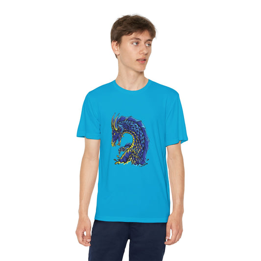 T-Shirt  Youth Dragon Graphic Tee Competitive Spirit Shirt for Kids Epic Dragon Art Birthday Gift Sports Event Apparel