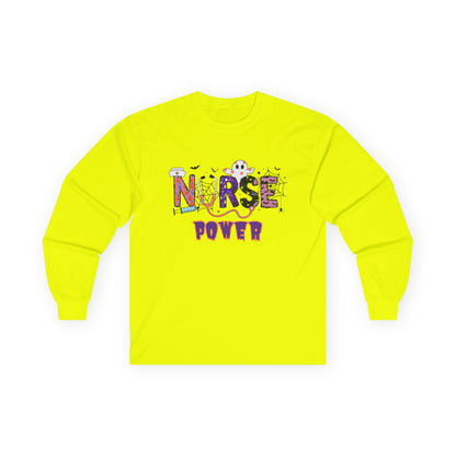 T-Shirt Nurse Power Long Sleeve Tee Unisex Shirt for Nurses Gift for Healthcare Workers Medical Appreciation Everyday Casual Wear