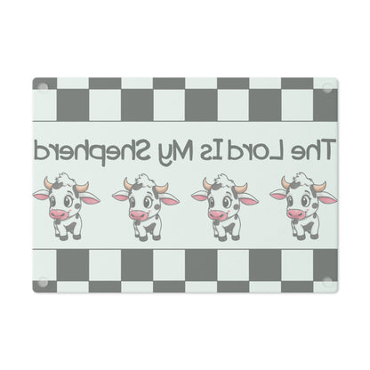 The Lord Is My Shepherd Cutting Board — Cute Cow Farmhouse Kitchen Decor