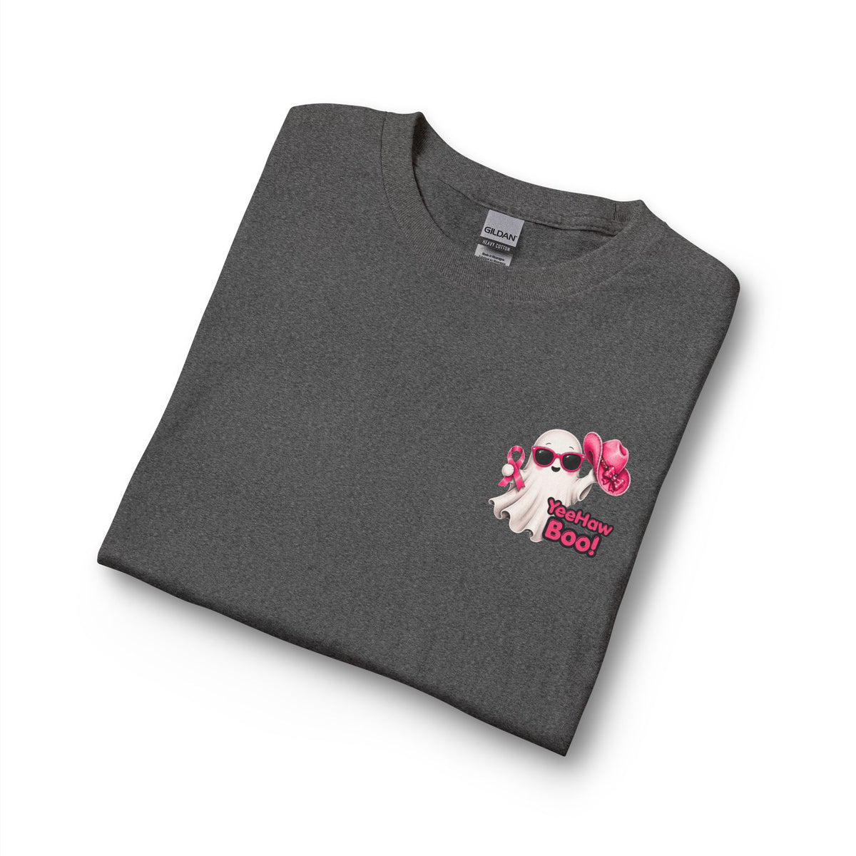 Breast Cancer Awareness Long Sleeve — "In October We Wear Pink" Ghost Tee