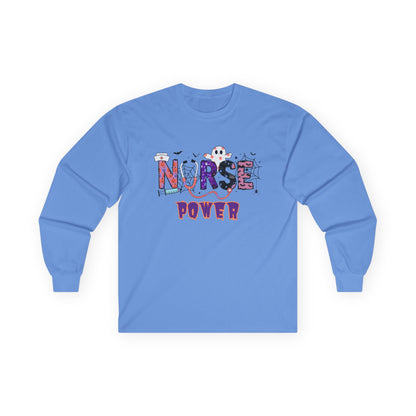 T-Shirt Nurse Power Long Sleeve Tee Unisex Shirt for Nurses Gift for Healthcare Workers Medical Appreciation Everyday Casual Wear