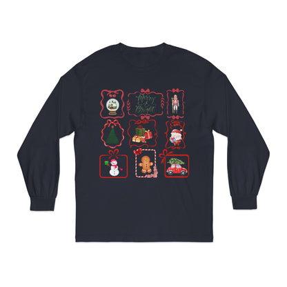 T-Shirt Festive Unisex Long Sleeve Shirt Holiday Christmas Apparel Winter Merchandise Gift for Him/Her Casual Layering Top