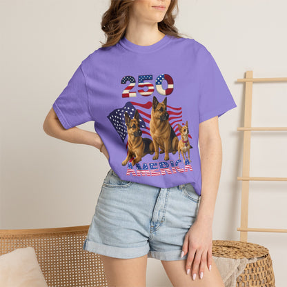 250 America German Shepherds Patriotic T-Shirt