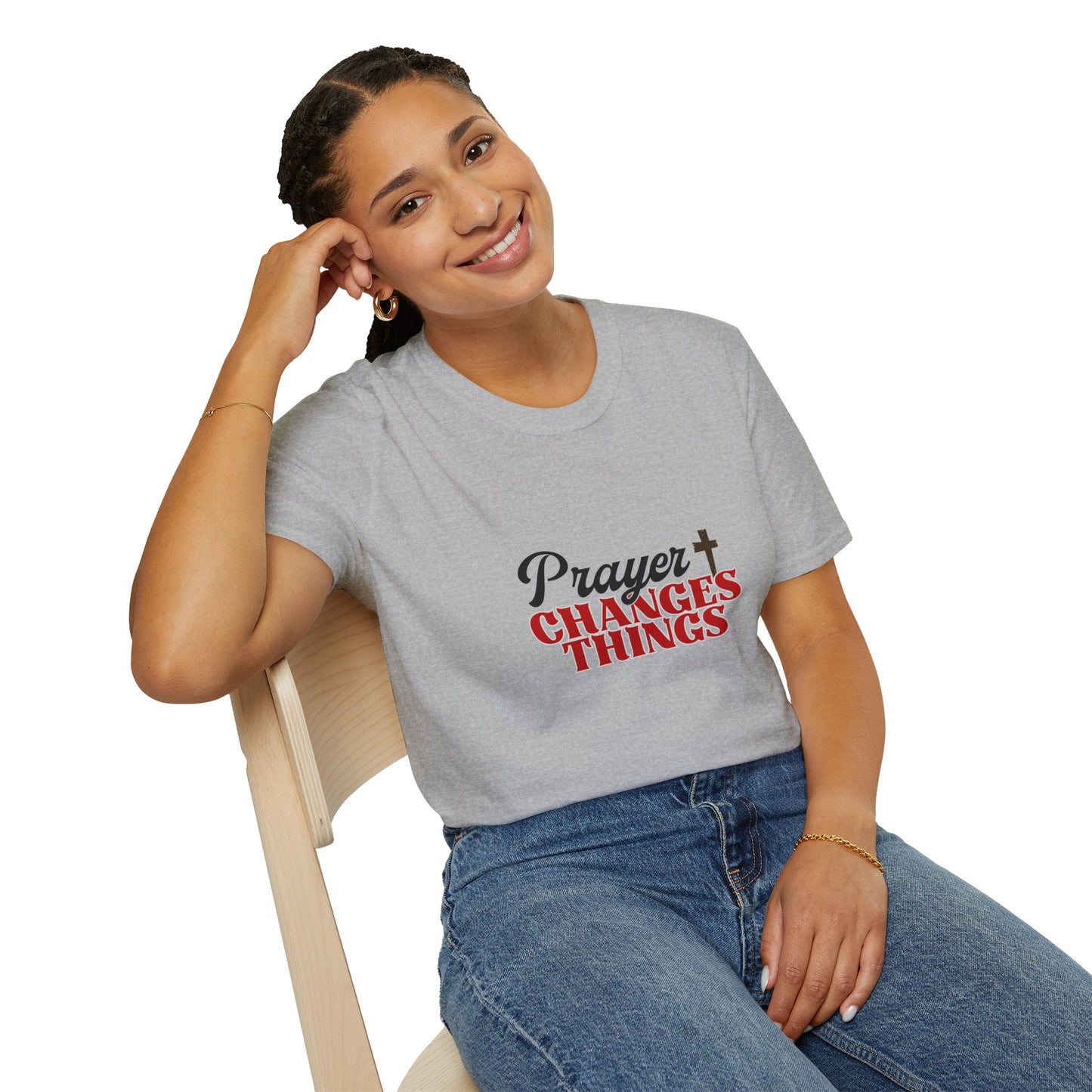 Prayer Changes Things T-Shirt Inspirational Christian Faith Tee Faith Based Spiritual Tee