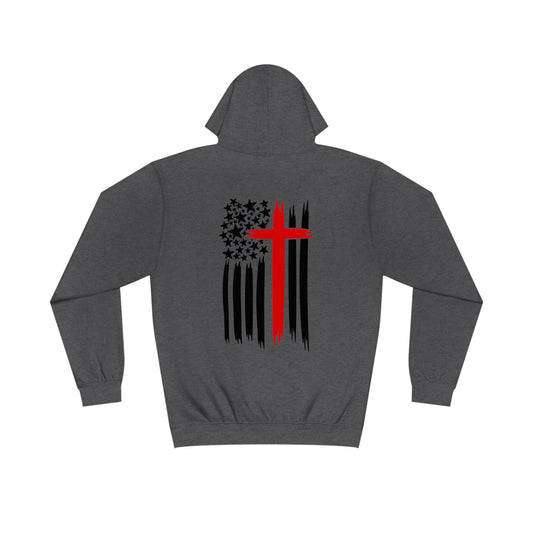 Sweatshirt Faith-Inspired Unisex Varsity Hoodie Freedom Raised Spiritual Gift Casual Wear Godly Apparel Patriotic Sweatshirt