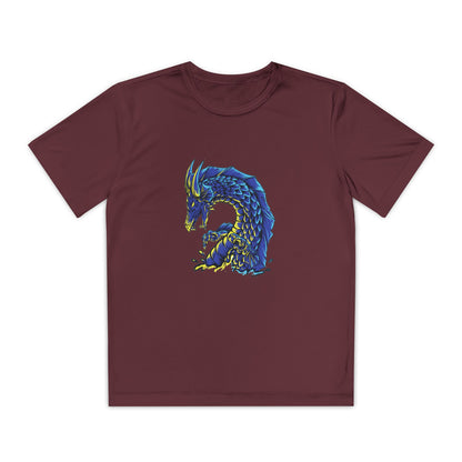 T-Shirt  Youth Dragon Graphic Tee Competitive Spirit Shirt for Kids Epic Dragon Art Birthday Gift Sports Event Apparel