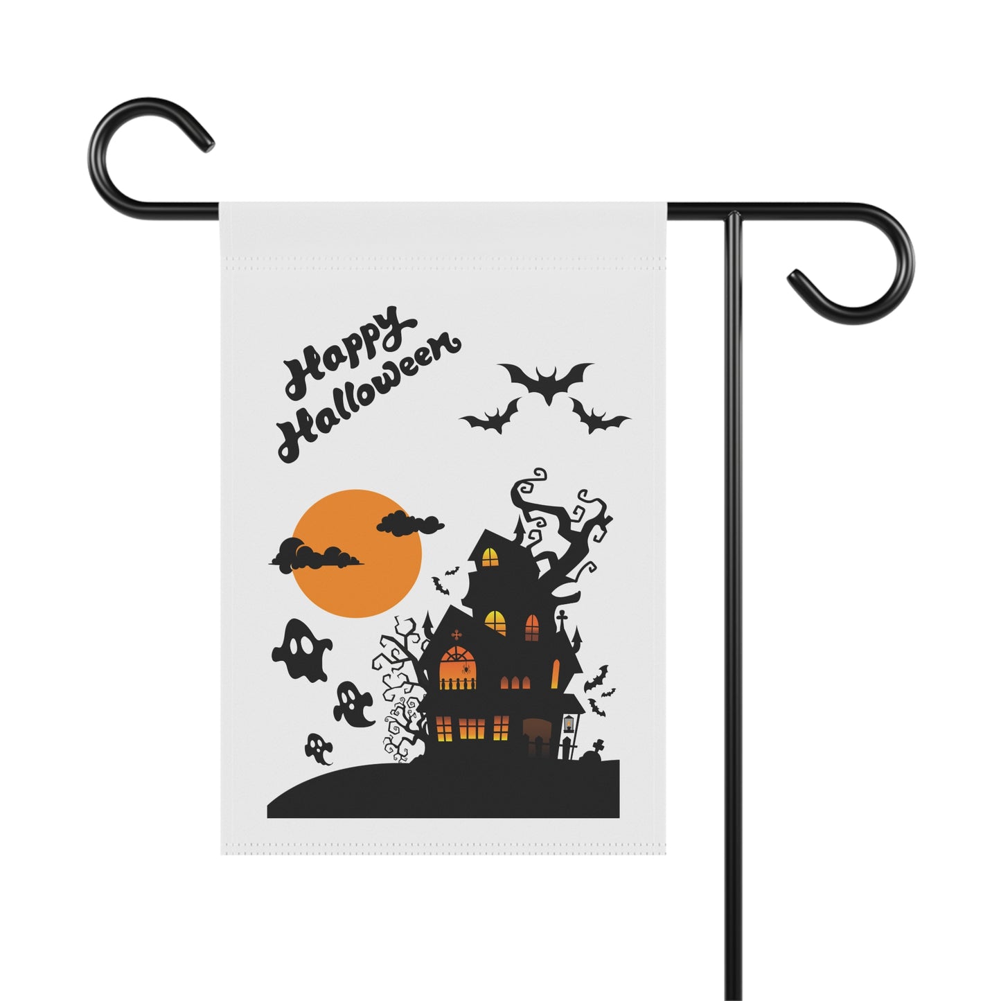Garden Banner Halloween Spooky Yard Decor Trick-or-Treat Flag Haunted House Greeting Fall Outdoor Decor