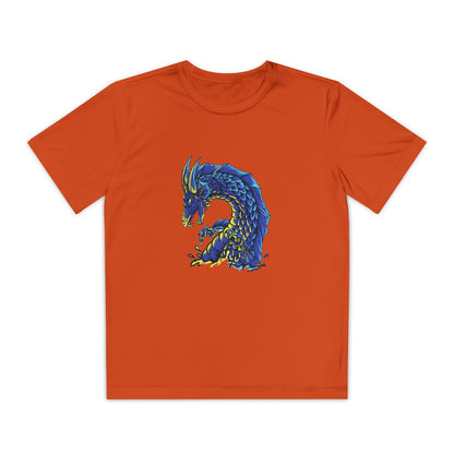T-Shirt  Youth Dragon Graphic Tee Competitive Spirit Shirt for Kids Epic Dragon Art Birthday Gift Sports Event Apparel