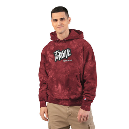 Forgive Tie-Dye Hoodie - Unisex Champion Sweatshirt, Cozy Gift, Casual Wear, Unique Style, Fashion Statement
