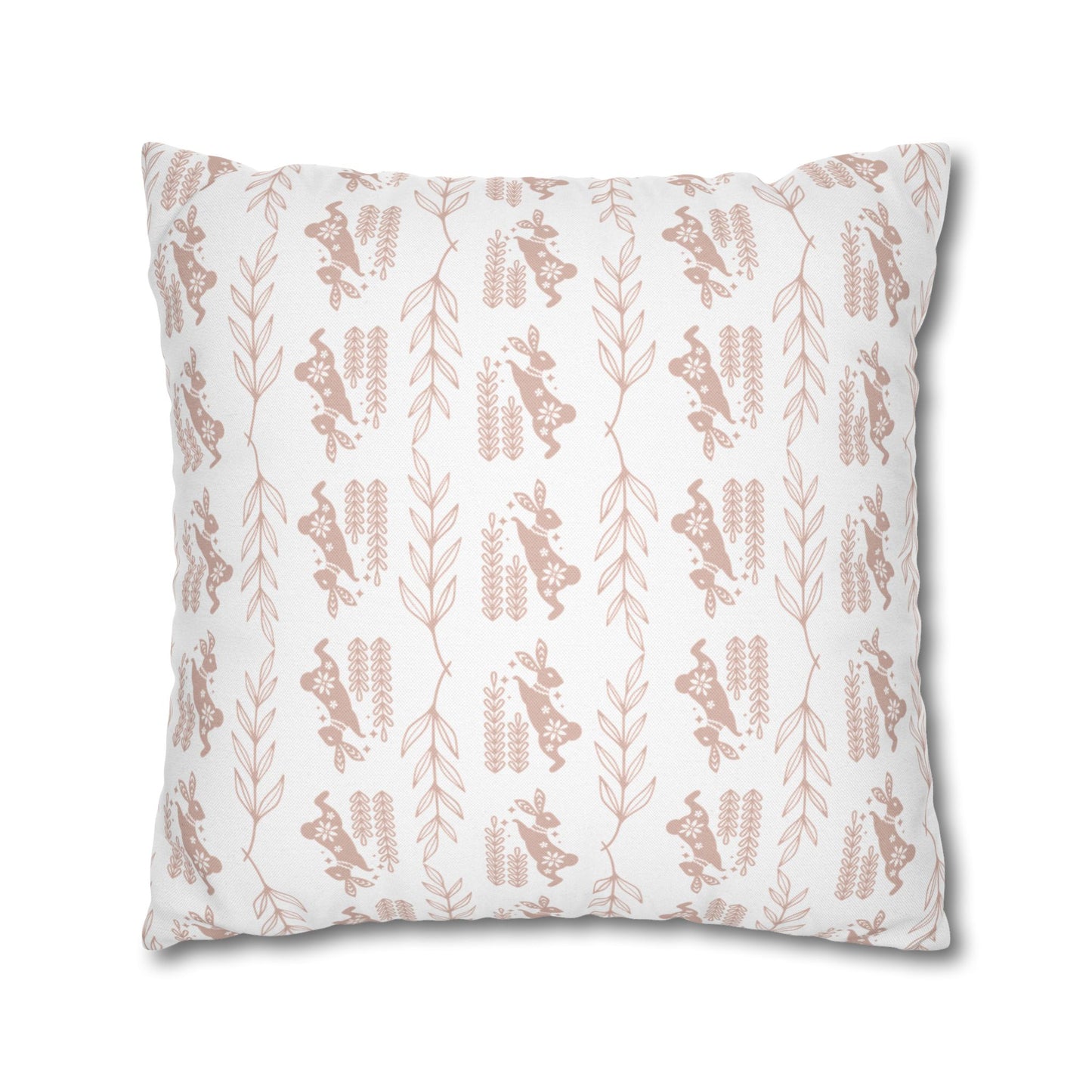 Boho Blush Floral Throw Pillowcase