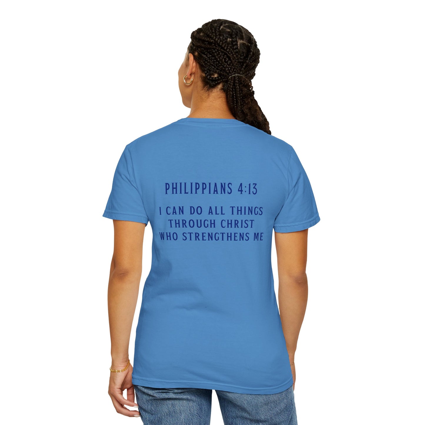 T-Shirt Inspirational Christian T-Shirt Cross & Philippians 4:13 Unisex Apparel Faith Tee Religious Gift Motivational Shirt