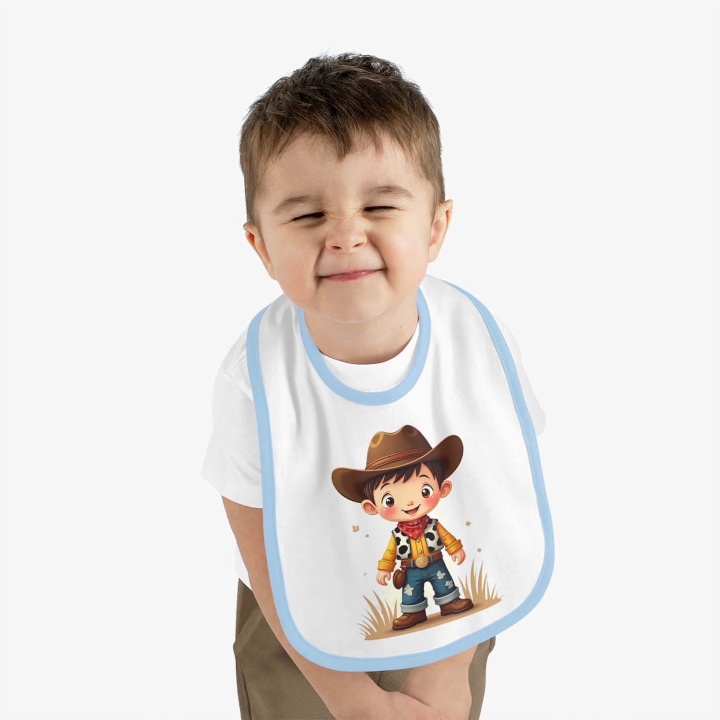 Baby Cowboy Bib Adorable Bib for Toddlers Funny Baby Gift Cowboy Theme Nursery Cute Baby Accessories