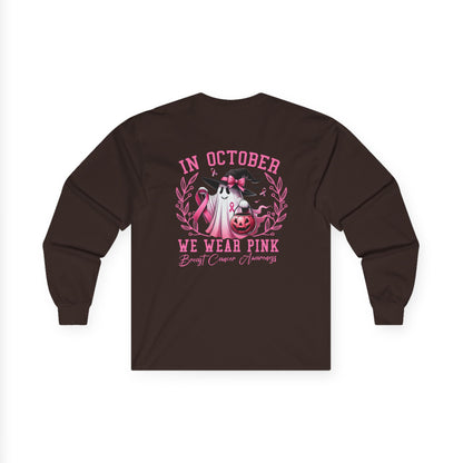 T-Shirt Breast Cancer Awareness Long Sleeve Tee Pink October Shirt Unisex Tee Supportive Apparel Awareness Month Merchandise
